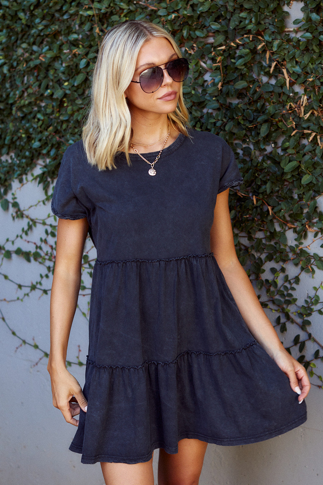 Cyn Tiered T-Shirt Dress - fab'rik