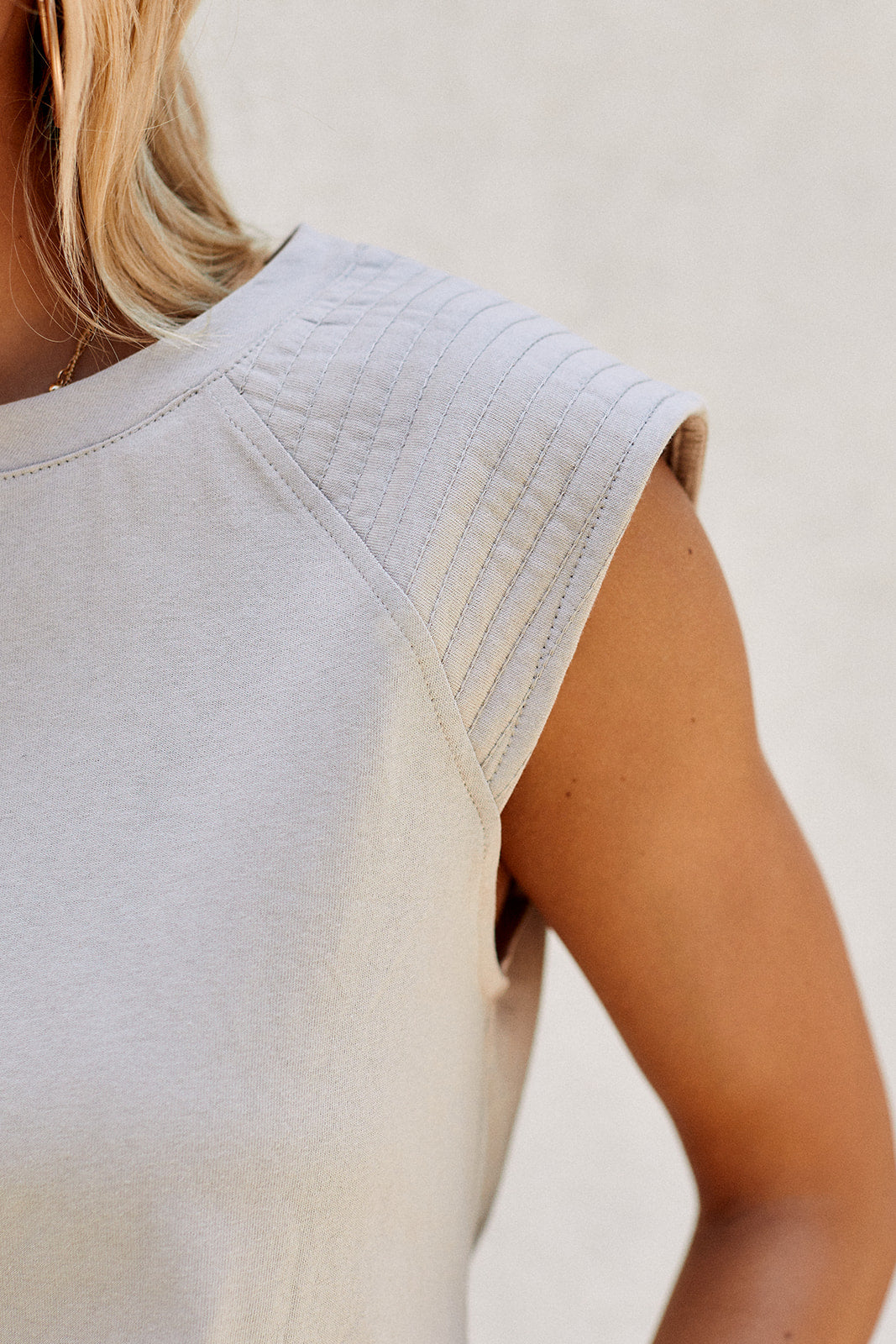 SALE - Lachlan Moto Style Shoulder Pad Tank - fab'rik