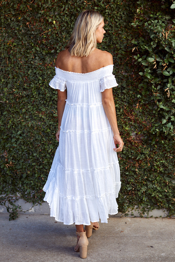 SALE - Normandie Tiered Off Shoulder Dress - fab'rik