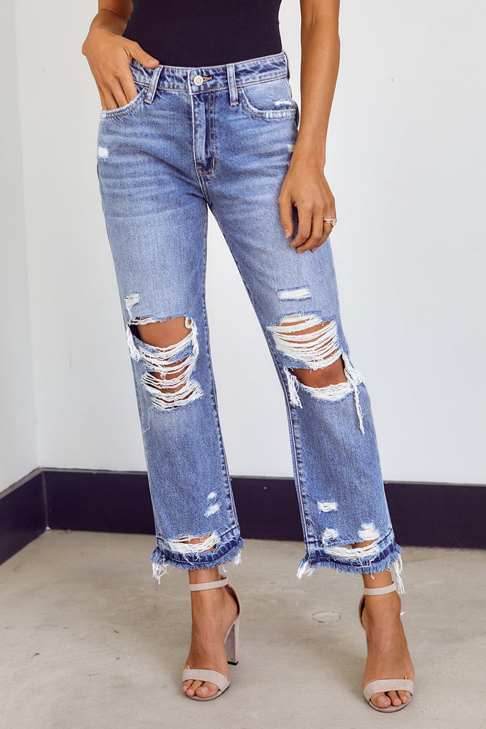 SALE - Loveland High Rise Straight Crop Jean - fab'rik