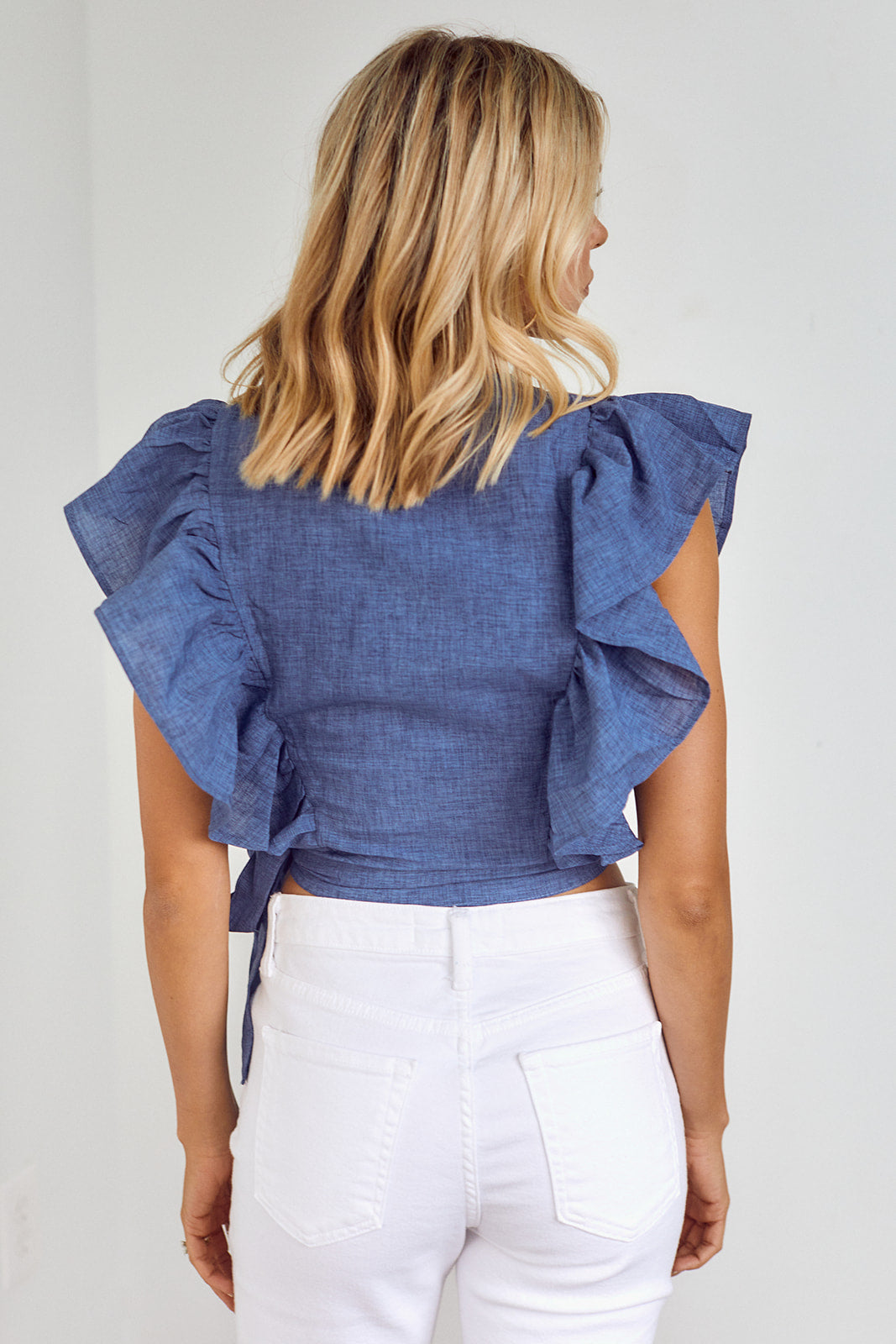 SALE - Kenna Flutter Sleeve Top - fab'rik