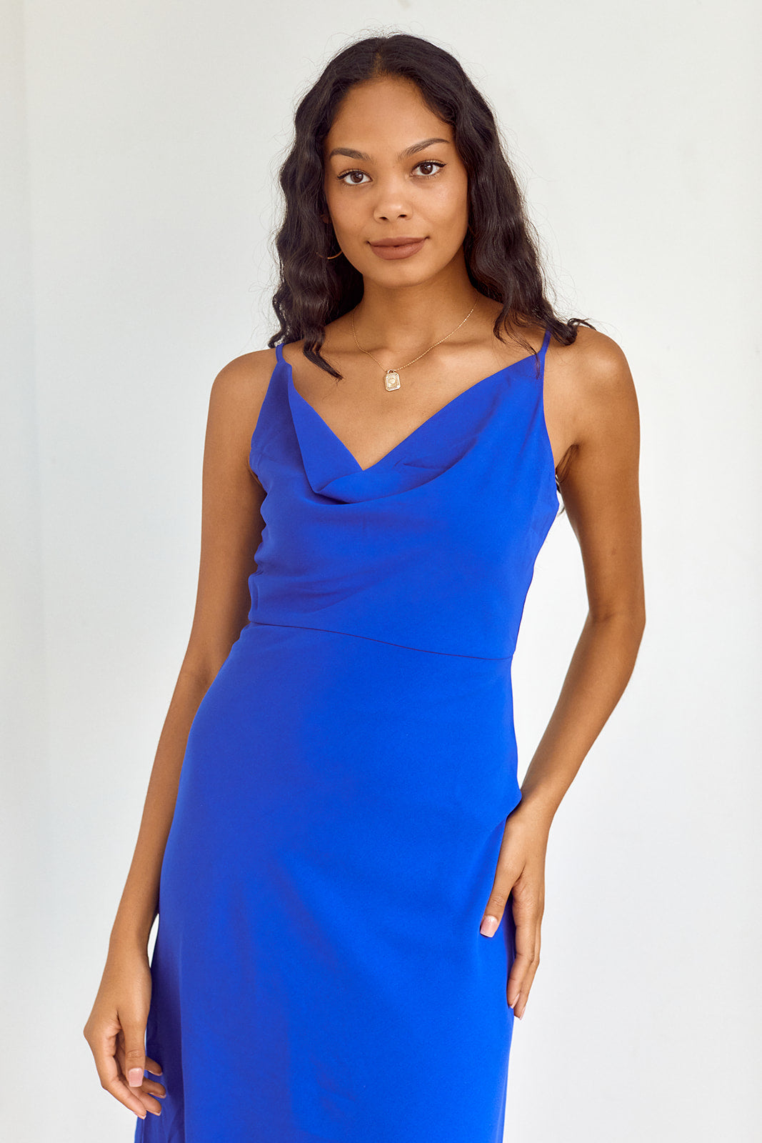 Fremont Cowl Neck Midi Dress - fab'rik
