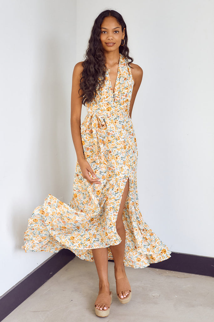 SALE - Delphine Floral Midi Dress - fab'rik