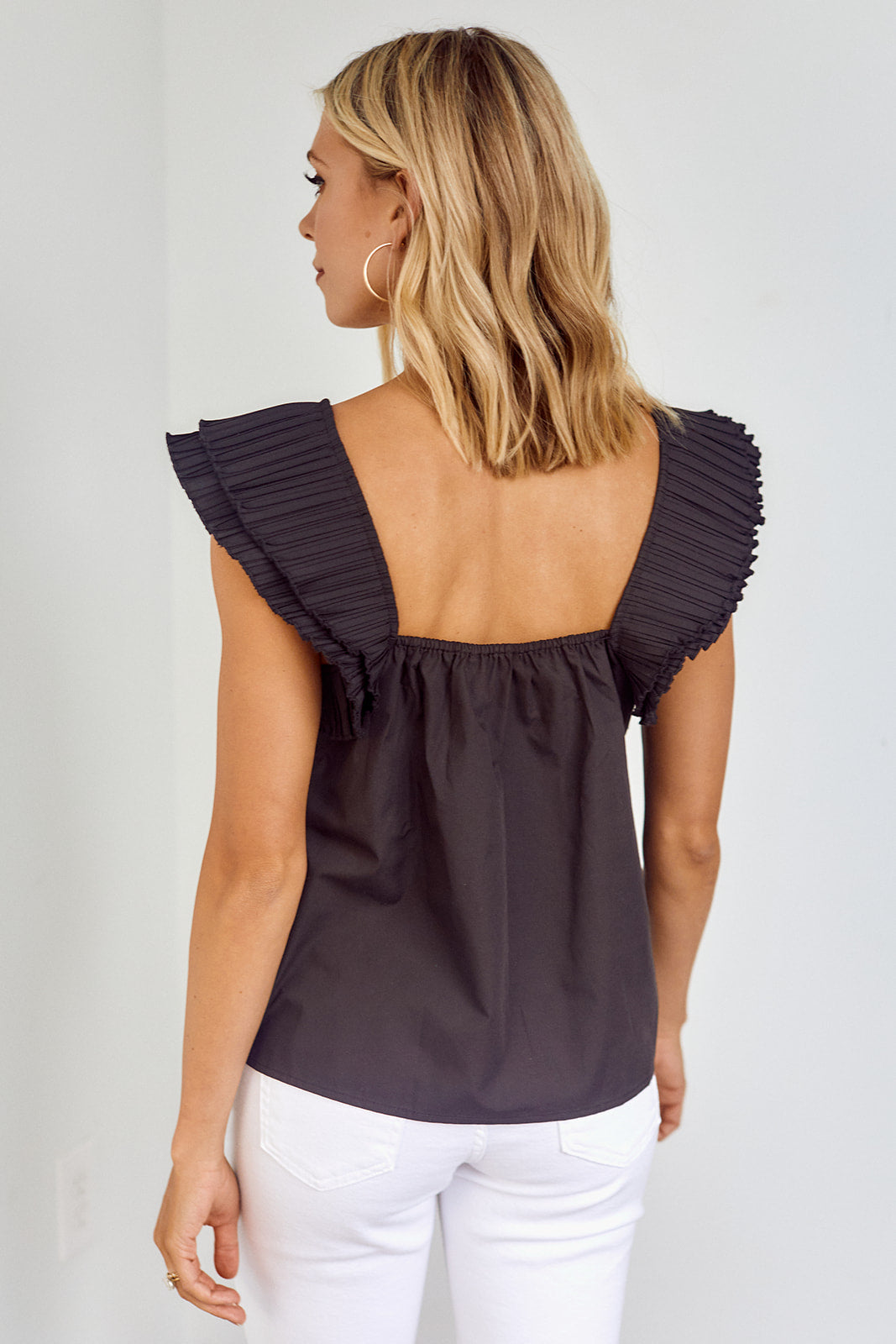SALE - Melina Ruffled Trim Top - fab'rik