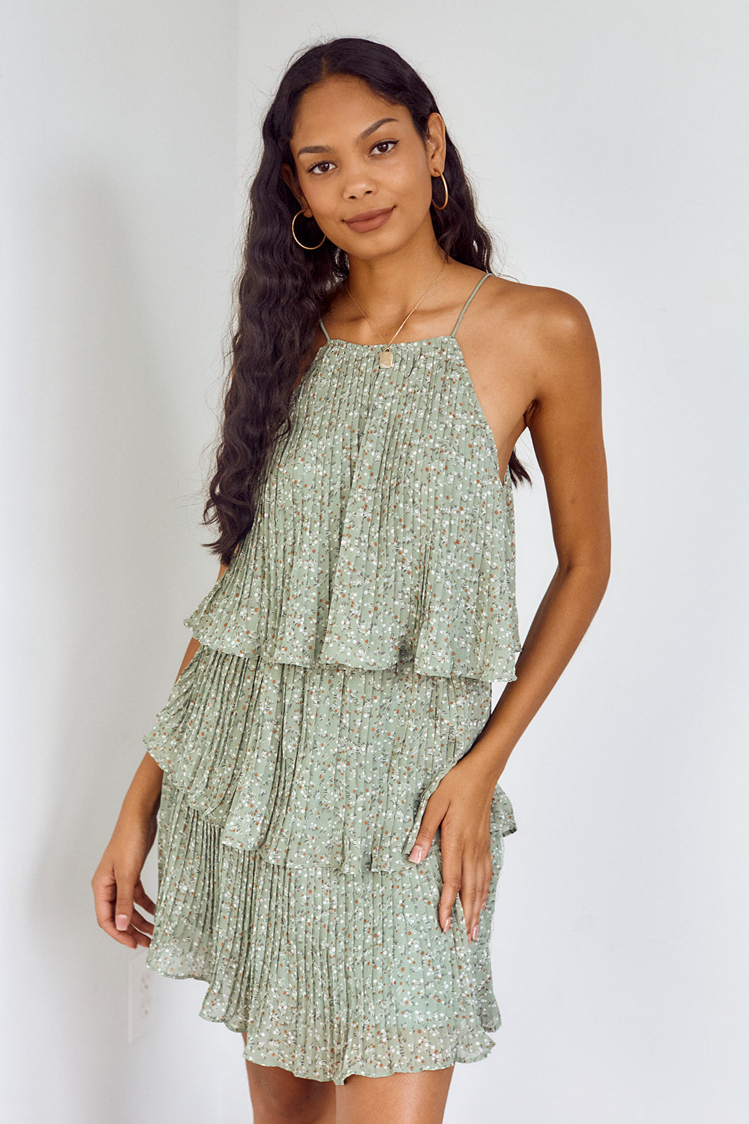 SALE - Martina Pleated Tiered Dress - fab'rik
