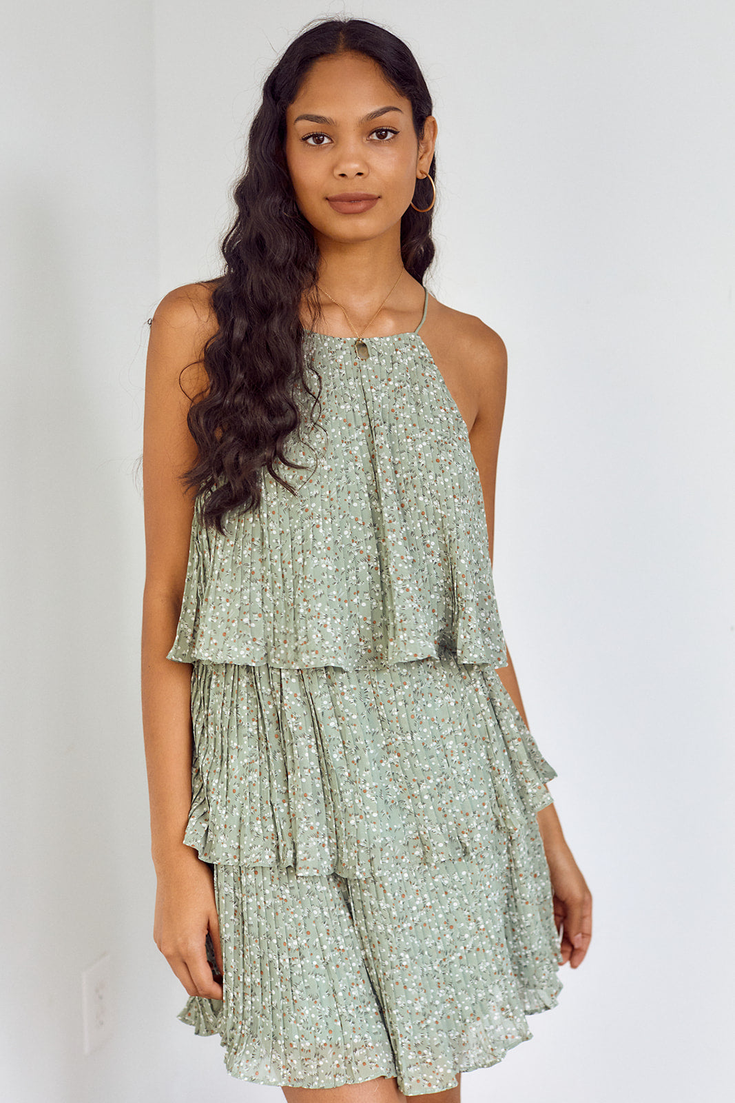 SALE - Martina Pleated Tiered Dress - fab'rik