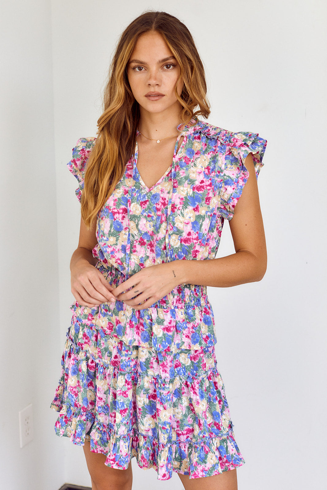 Oria Floral Mini Dress - fab'rik