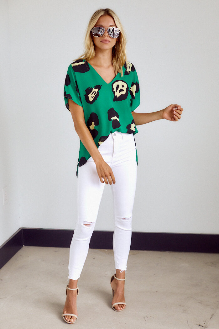 SALE - Luma Animal Print Top - fab'rik