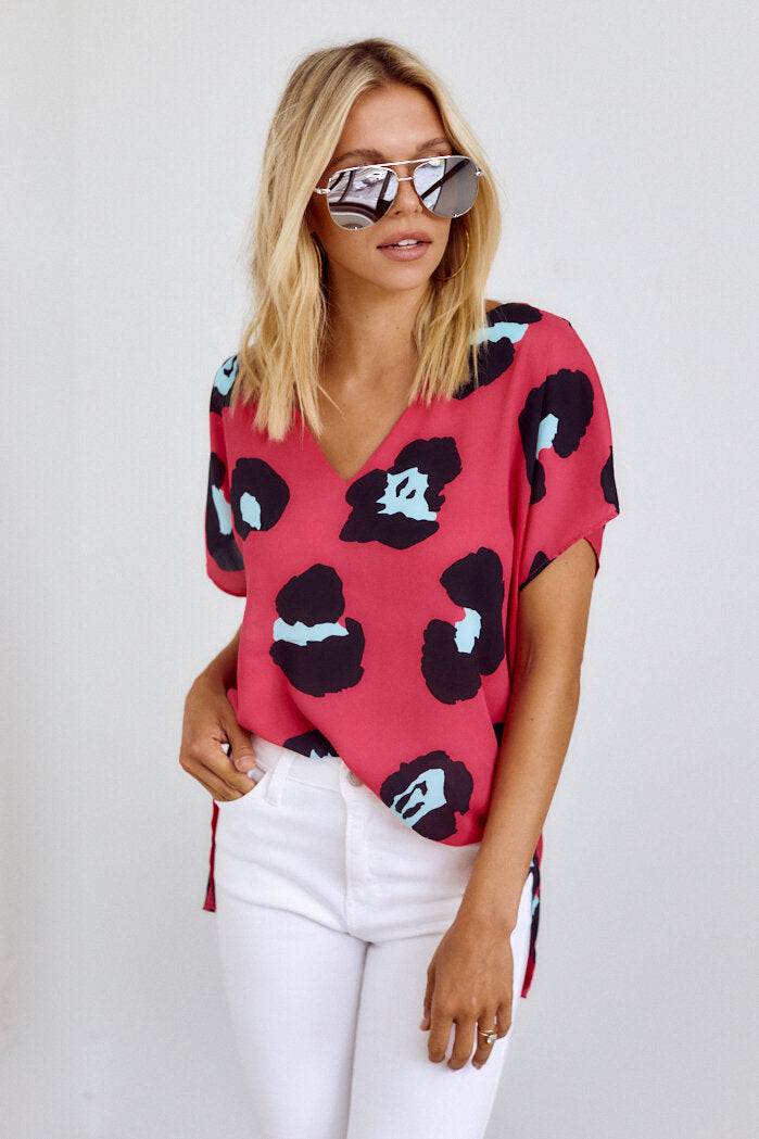 SALE - Luma Animal Print Top - fab'rik