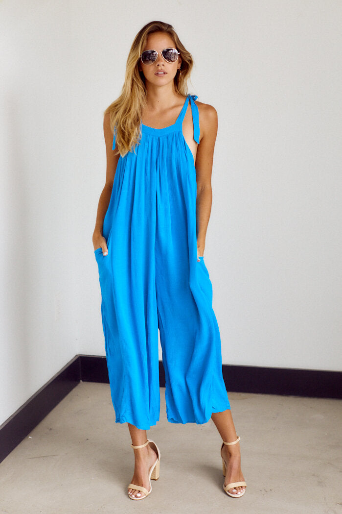 SALE - Ellery Tie Detail Jumpsuit - fab'rik