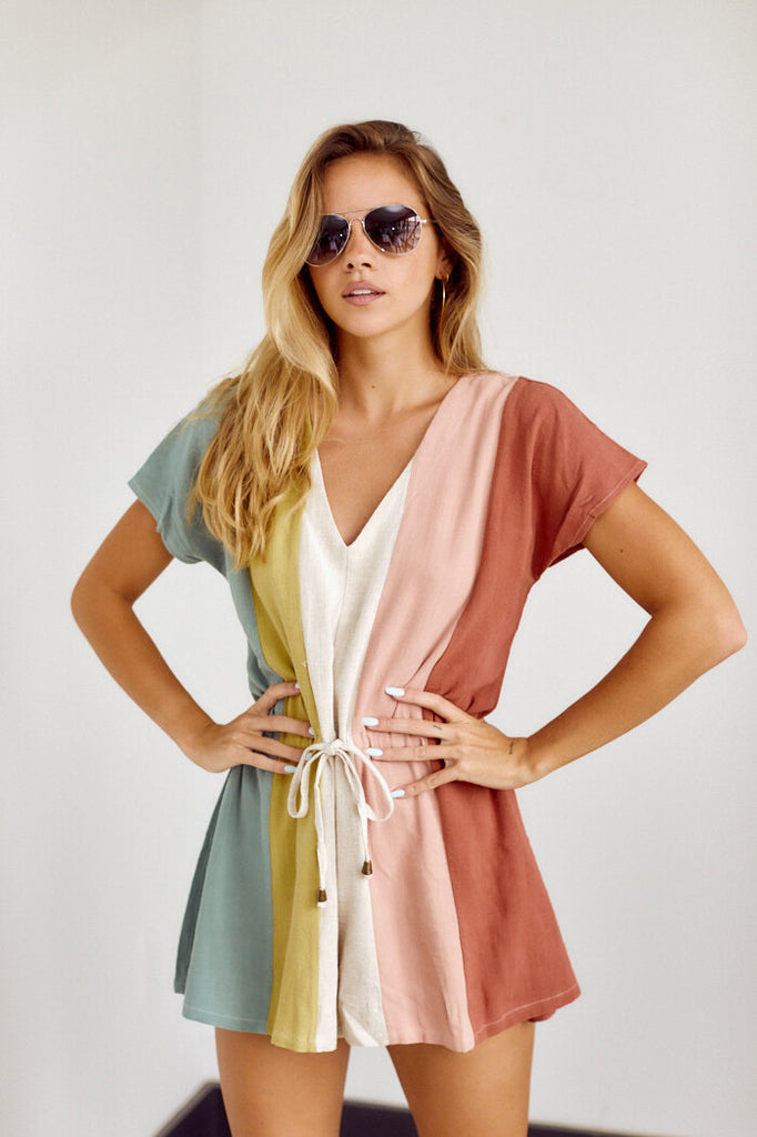 SALE - Laney Colorblock Romper - fab'rik