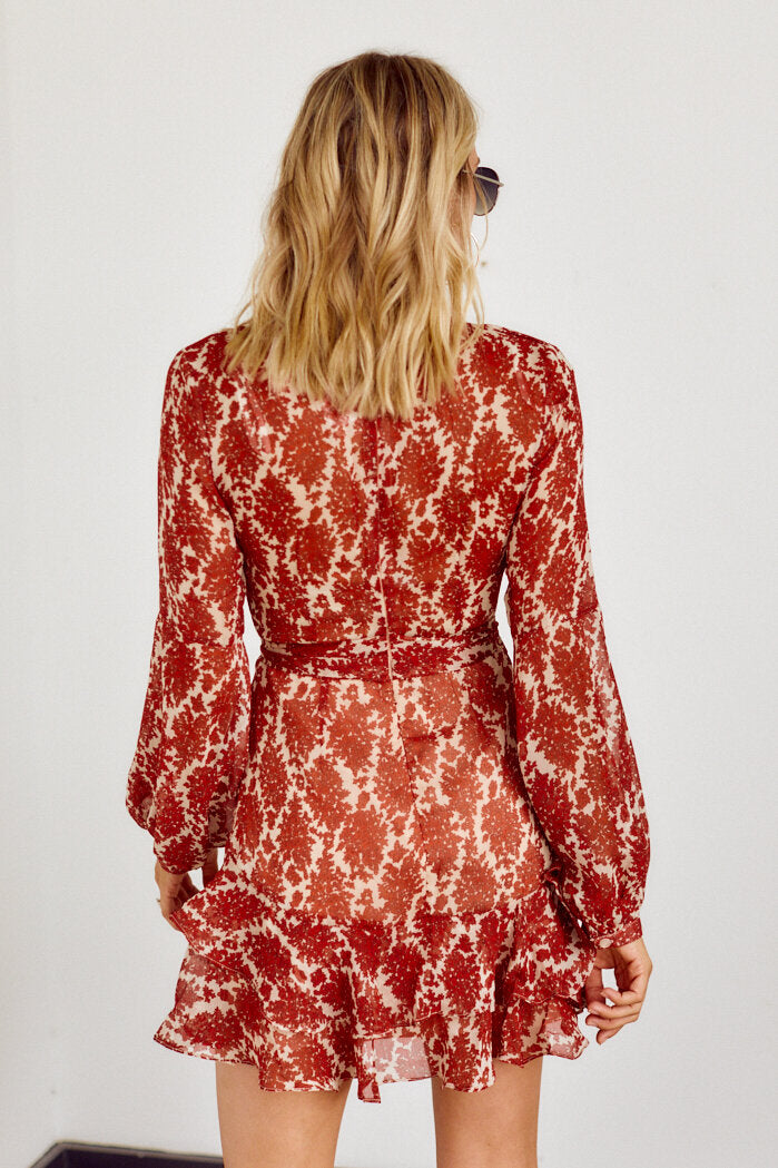 Emmalynne Printed Wrap Style Dress - fab'rik