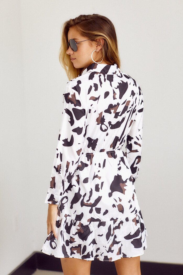 Claire Long Sleeve Button Down Dress - fab'rik
