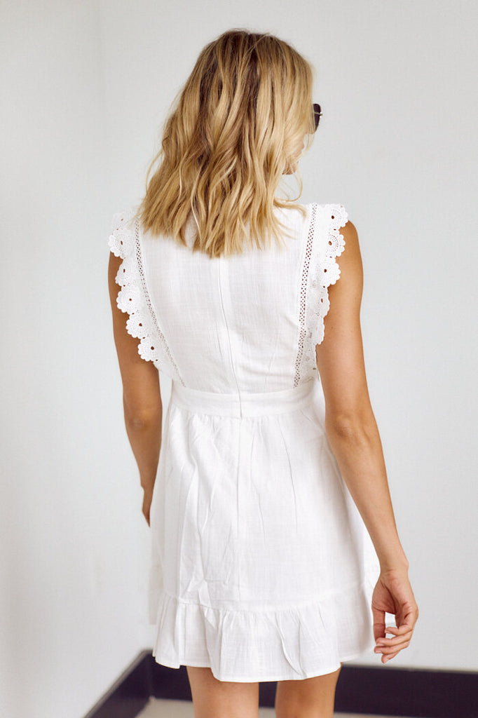SALE - Amesbury Embroidered Mini dress - fab'rik