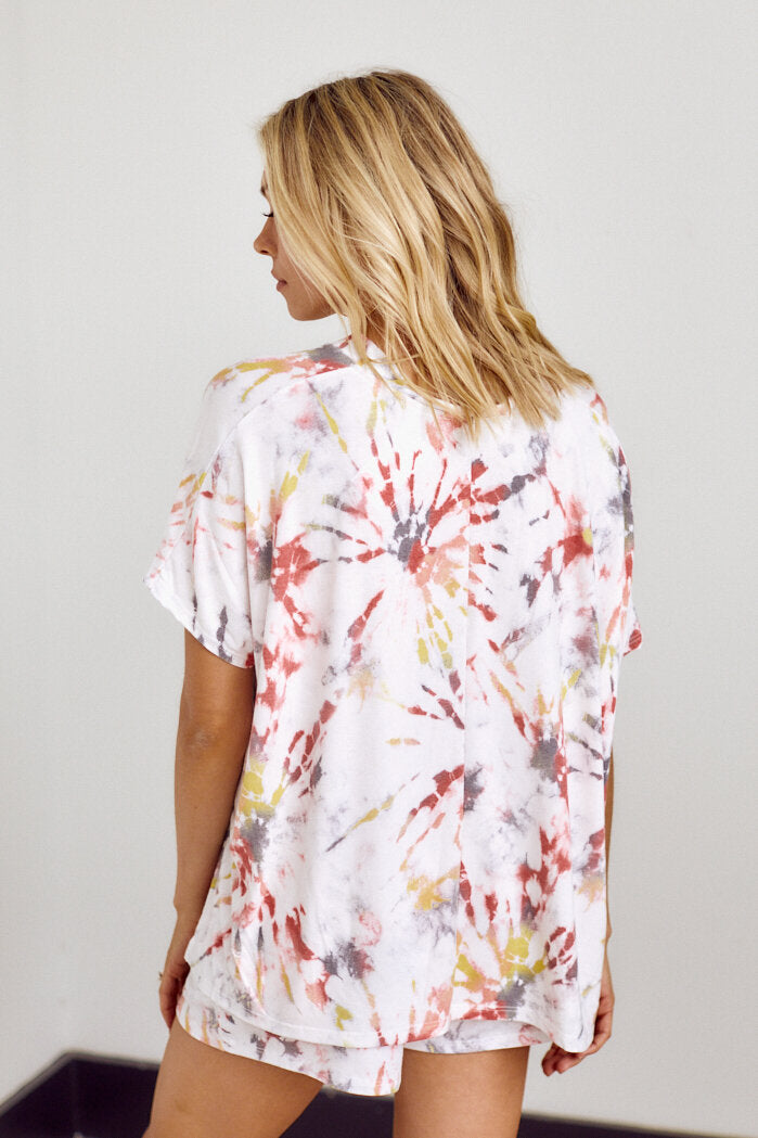 SALE - Mia Short Sleeve Tie Dye Top - fab'rik