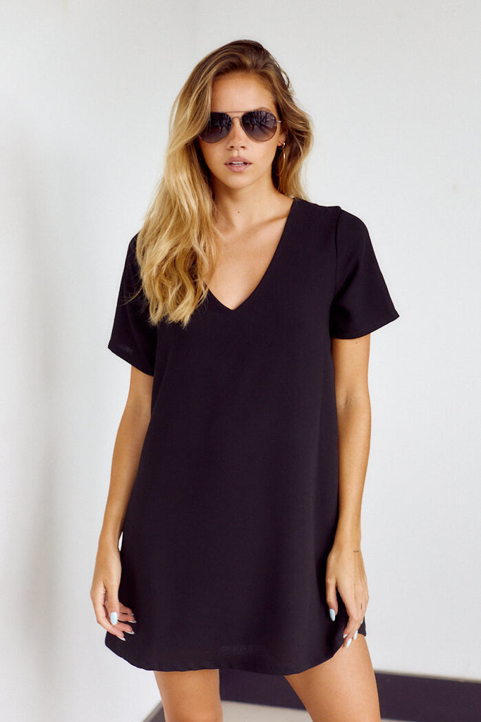 Esme Short Sleeve Shift Dress - fab'rik