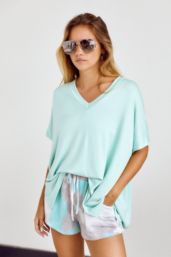 SALE - Mia Short Sleeve Tie Dye Top - fab'rik
