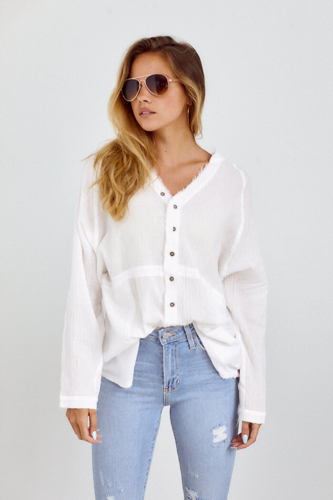 SALE - Waverly Gauze Button Down - fab'rik