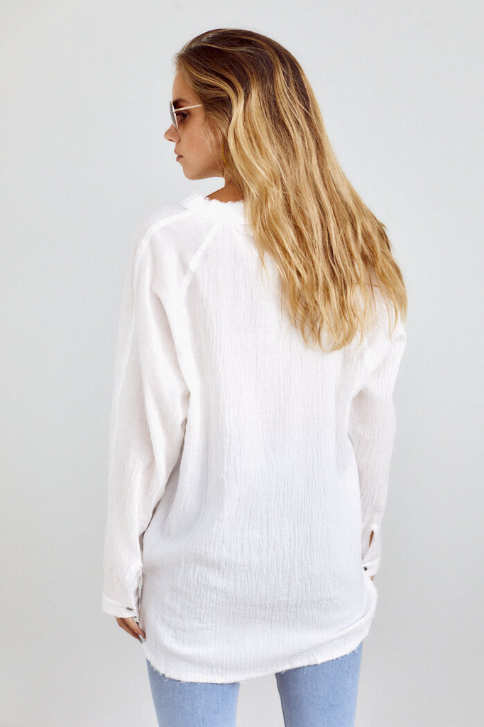 SALE - Waverly Gauze Button Down - fab'rik