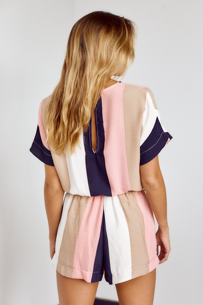 SALE - Rory Stripe Romper - fab'rik