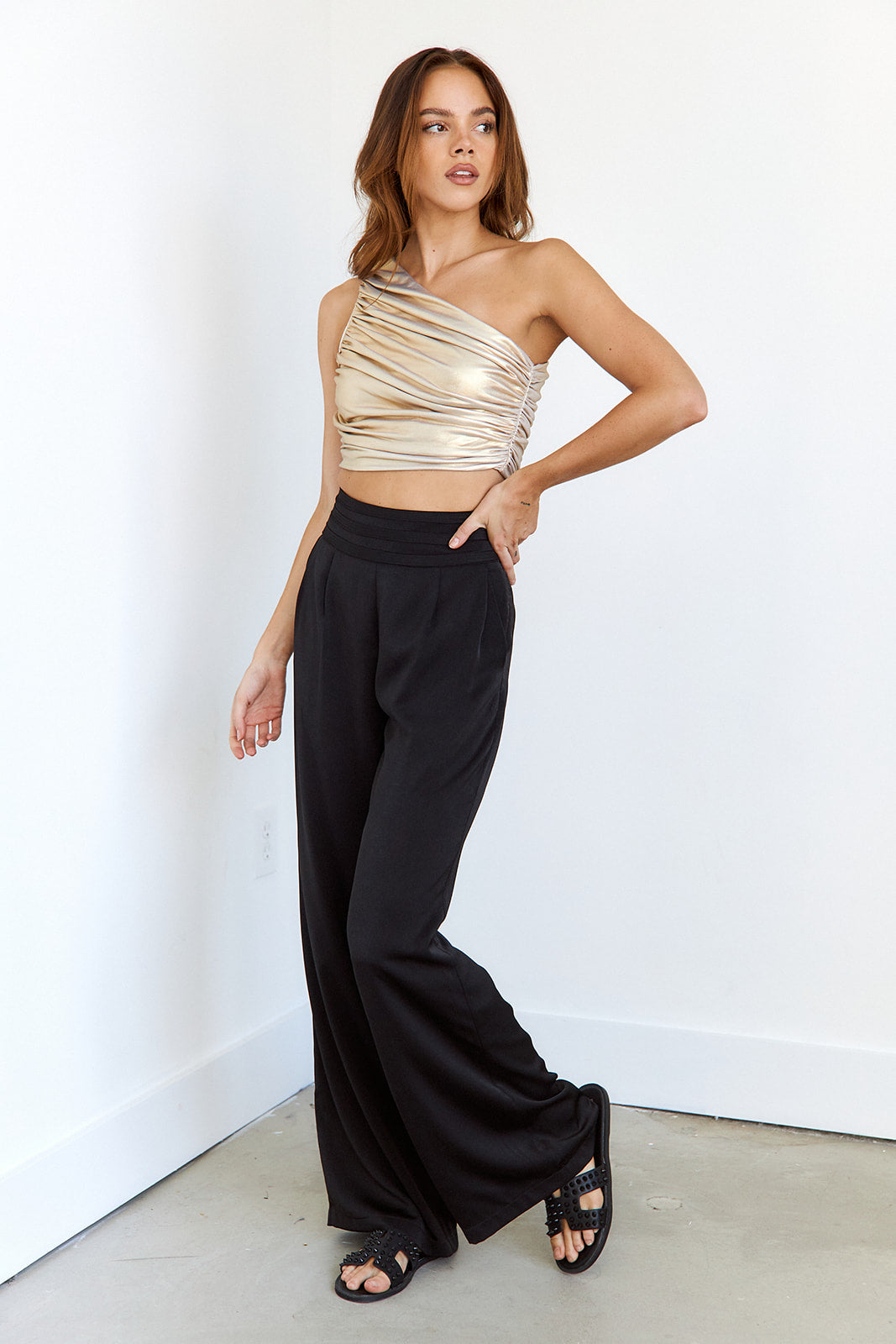 Nell Satin Wide Leg Pant - fab'rik