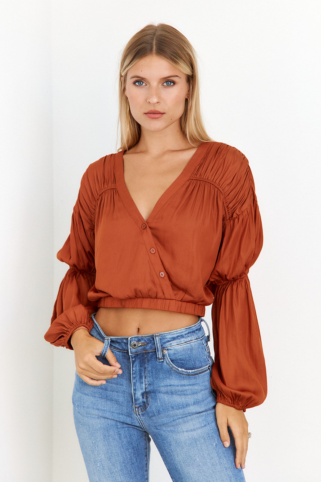 Ariah Button Front Blouse - fab'rik