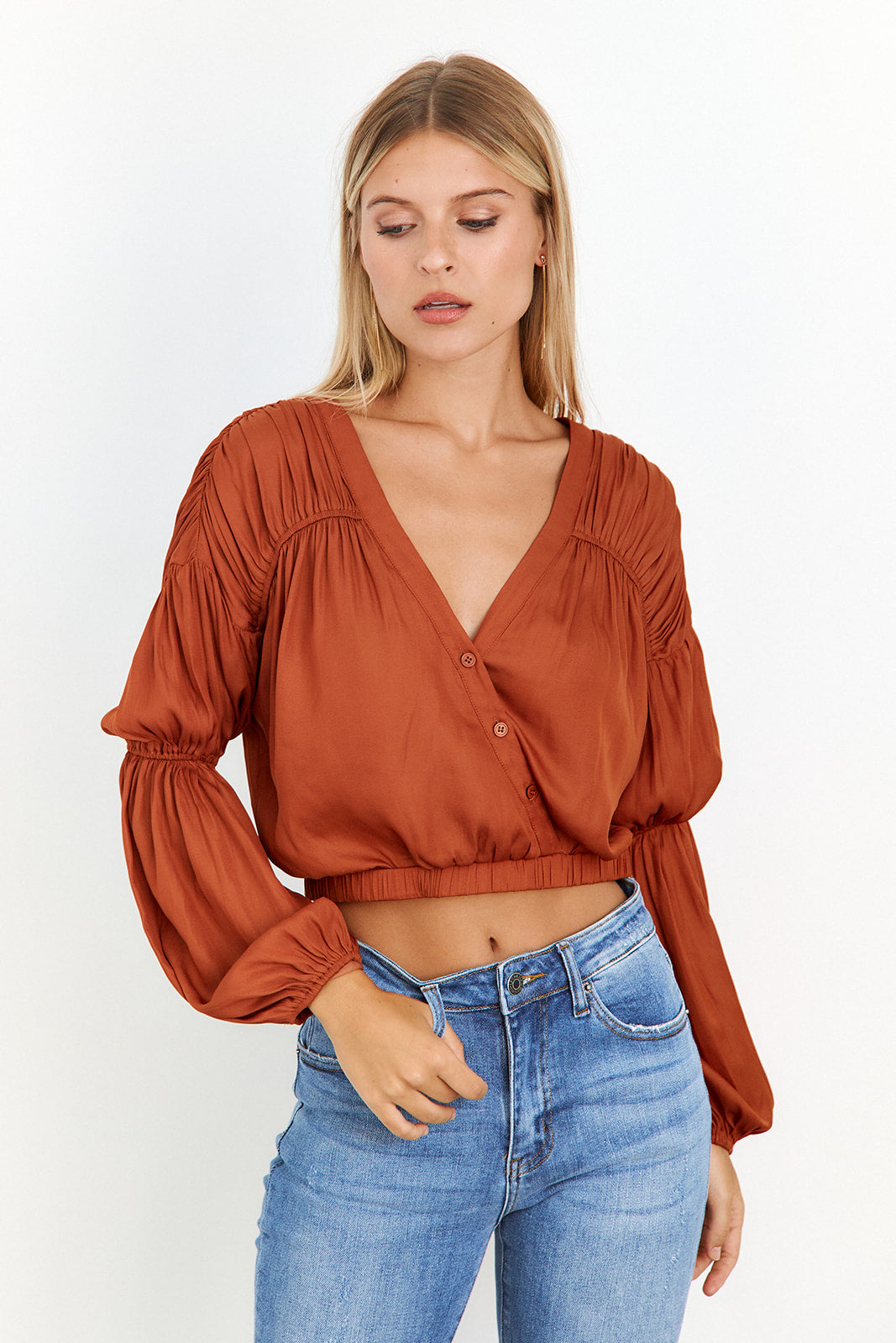 Ariah Button Front Blouse - fab'rik