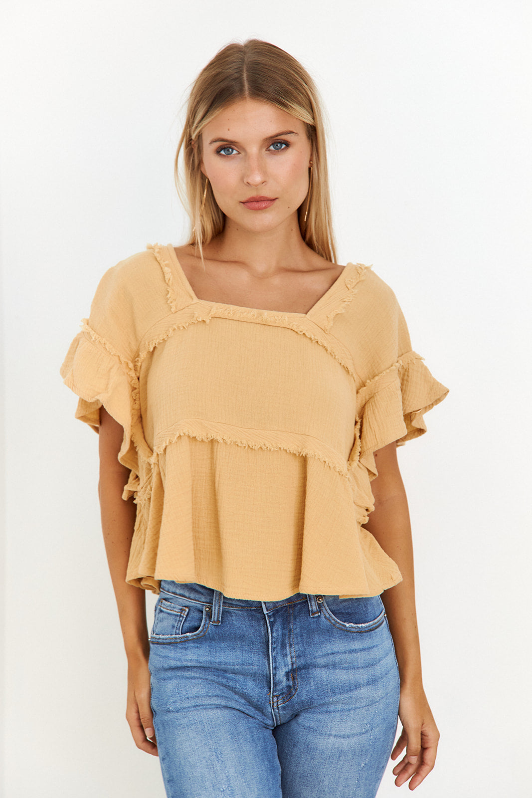 Myla Frayed Top - fab'rik