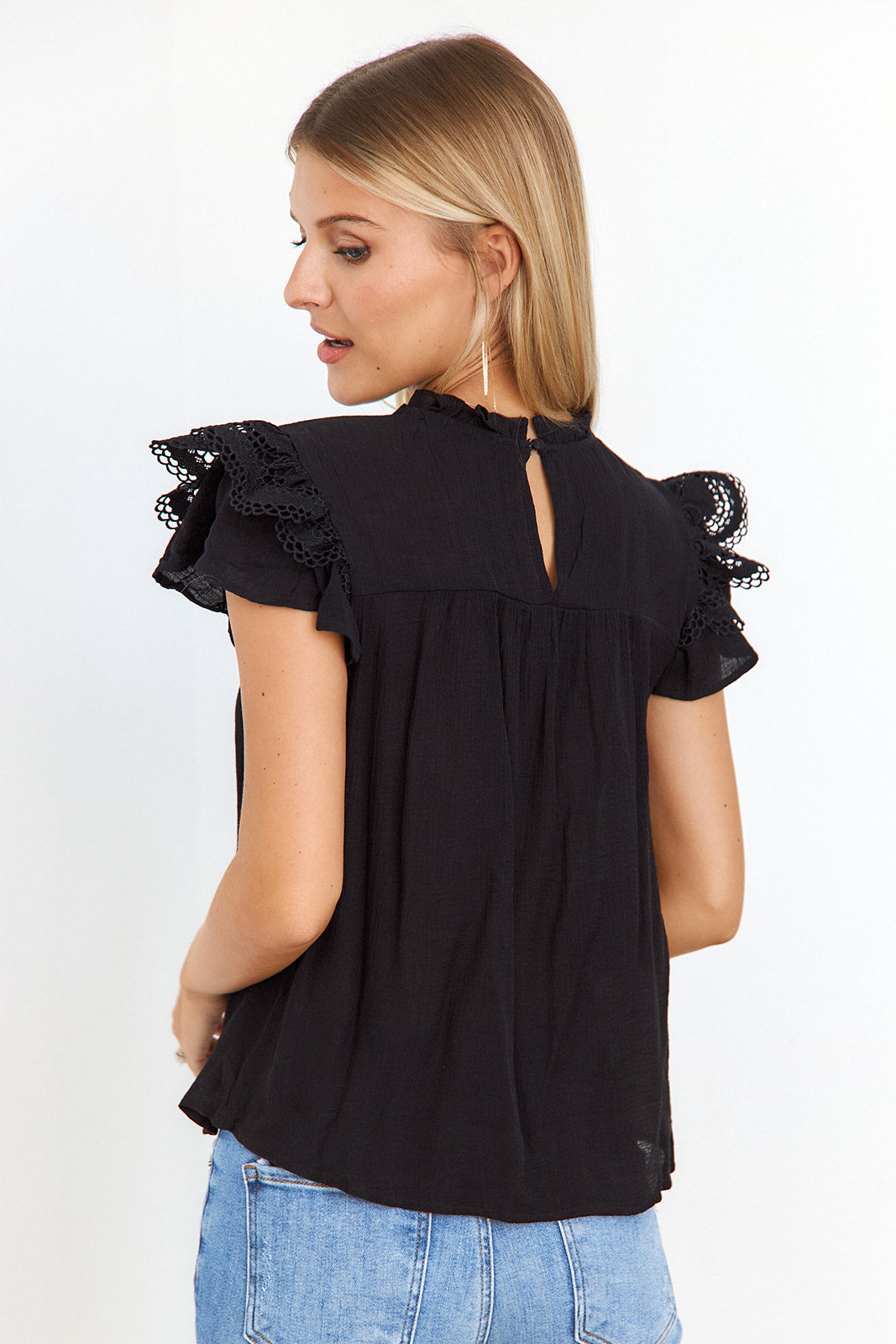 Odette Lace Detail Blouse - fab'rik