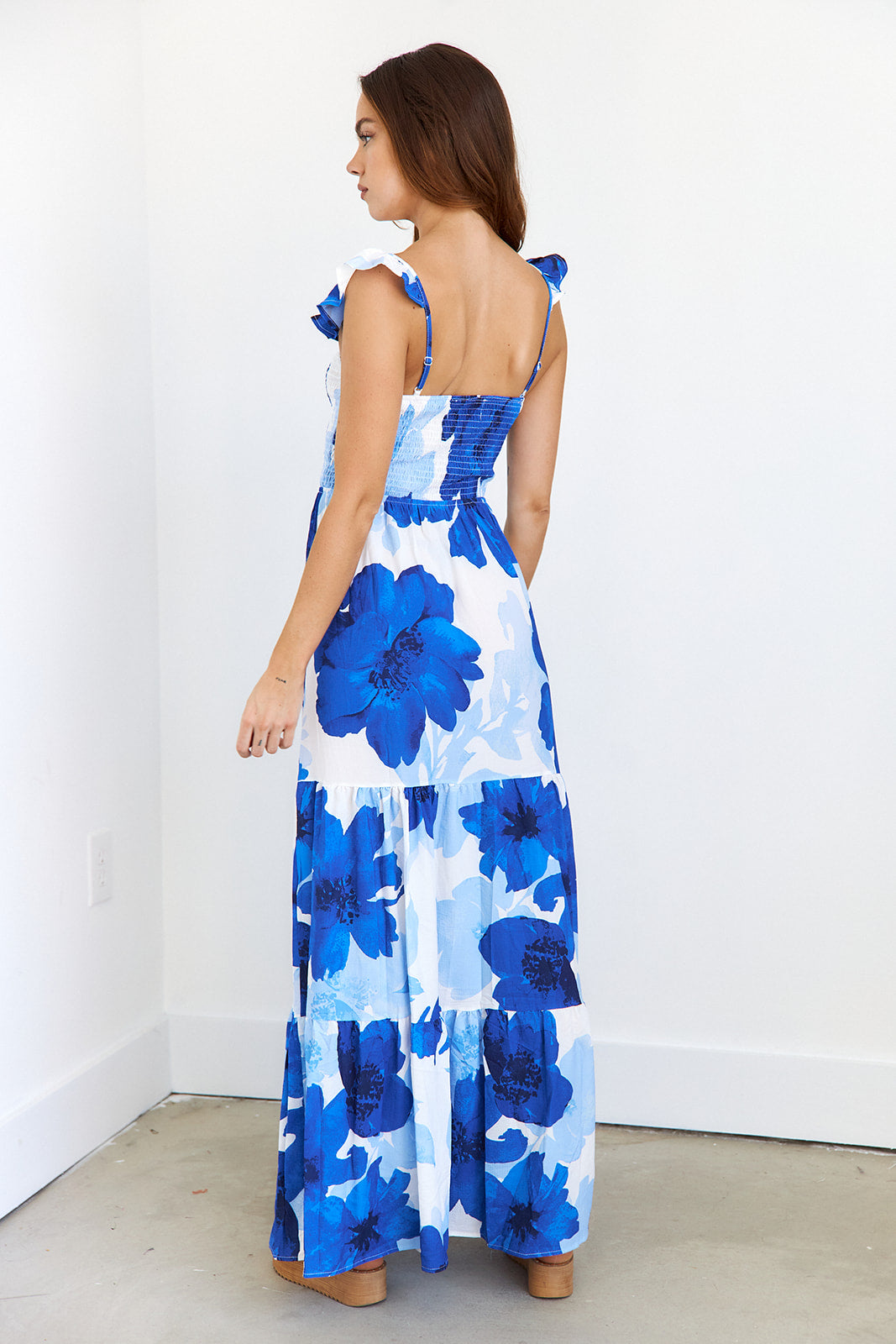 Ireland Floral Smocked Maxi Dress - fab'rik