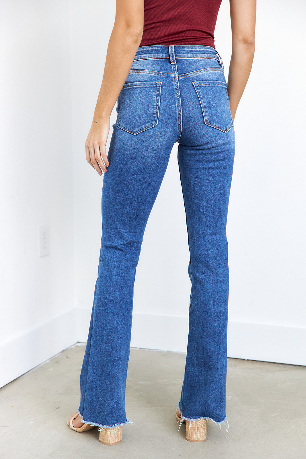 Oakley Raw Hem Flare Jeans - fab'rik