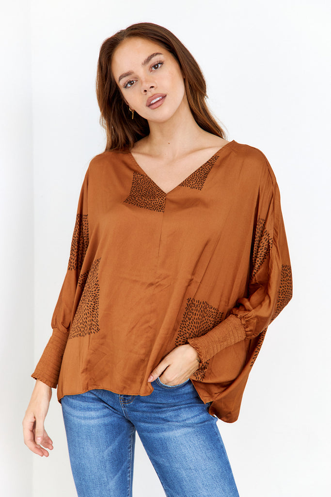 Killian Print Long Sleeve Blouse - fab'rik