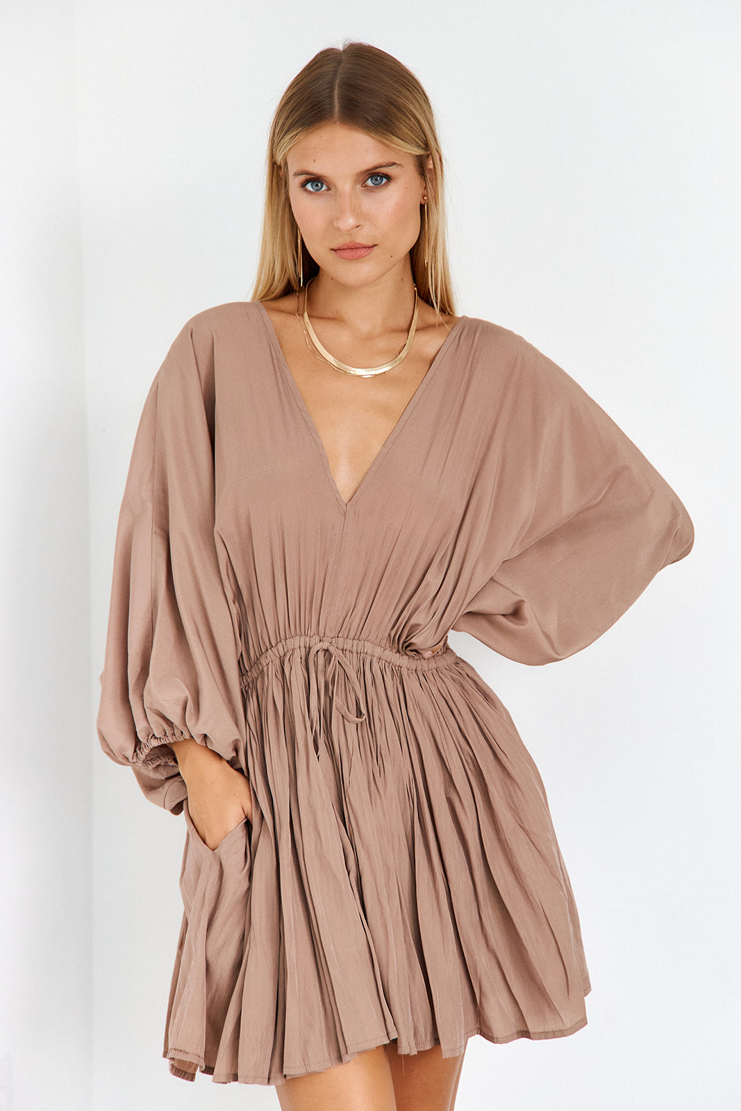 Noble Chain Detail Mini Dress - fab'rik