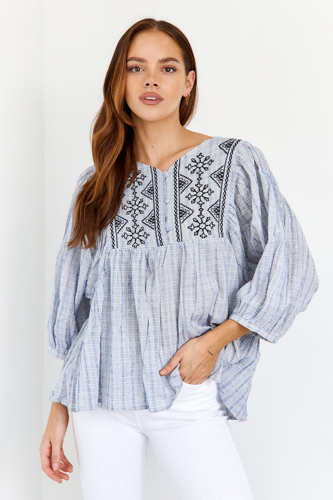 Valen Embroidered Blouse - fab'rik