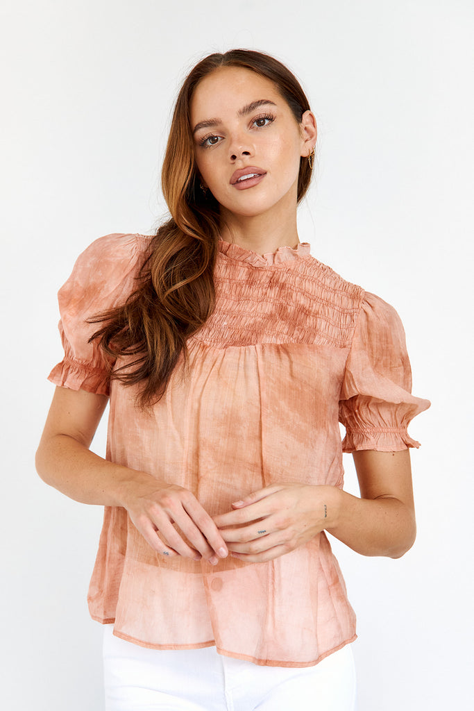 Avia Smocked Neck Top - fab'rik