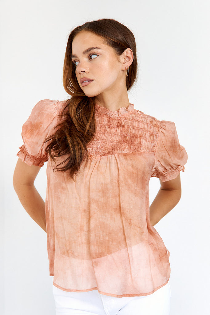 Avia Smocked Neck Top - fab'rik