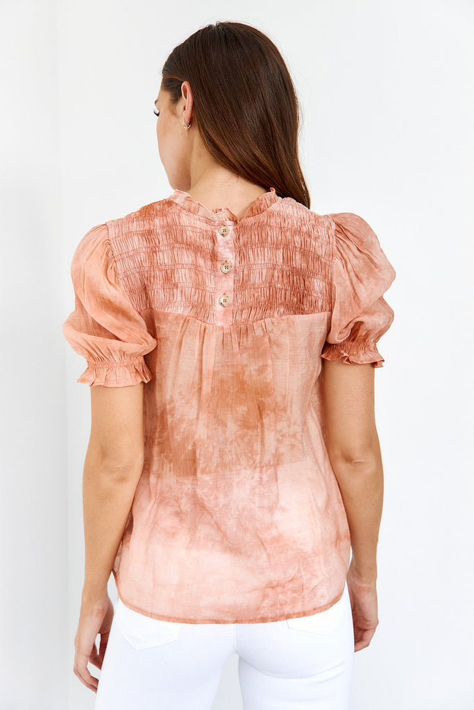 Avia Smocked Neck Top - fab'rik