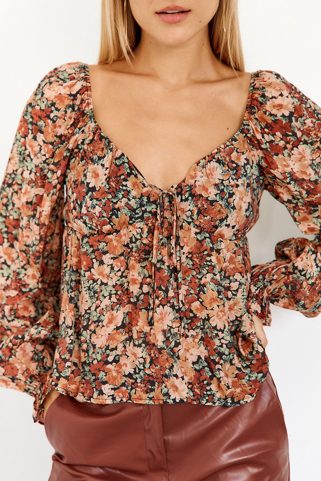 Delilah Floral Printed Top - fab'rik