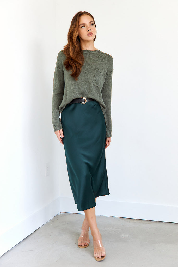 Kori Slip Midi Skirt - fab'rik