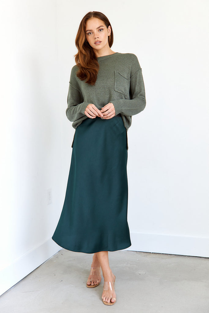 Kori Slip Midi Skirt - fab'rik
