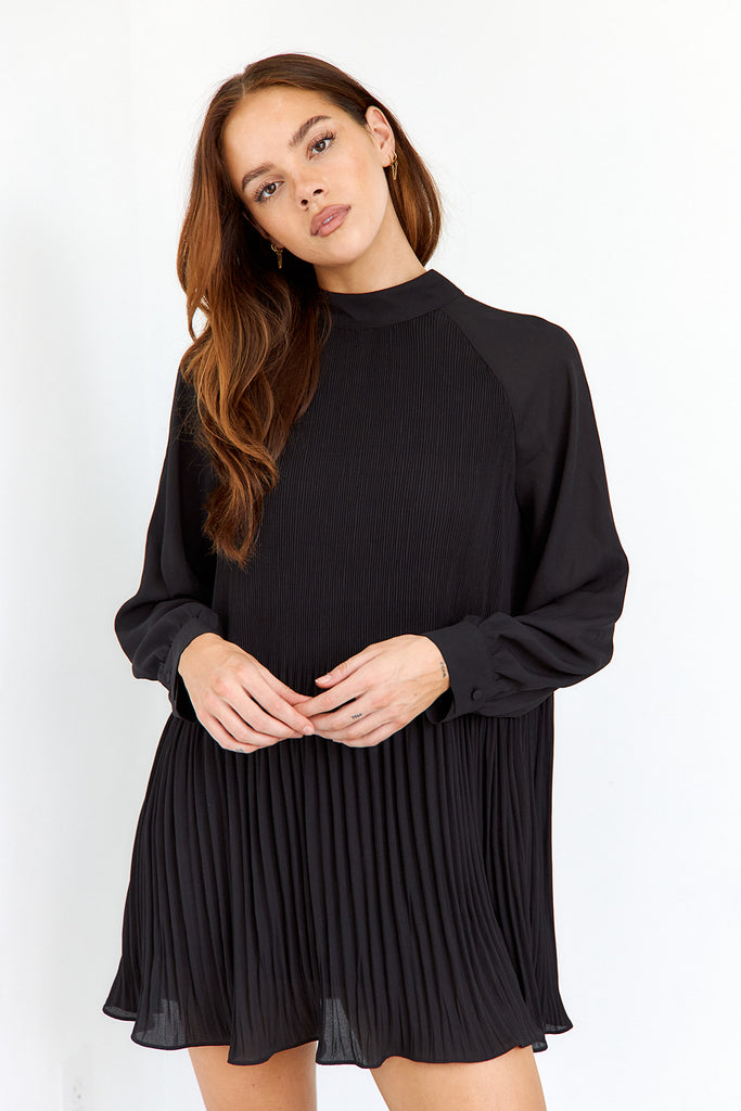 Poppy Pleated Mini Dress - fab'rik