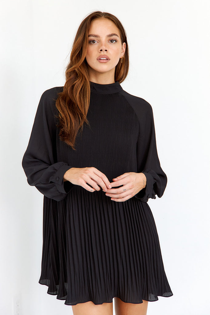Poppy Pleated Mini Dress - fab'rik