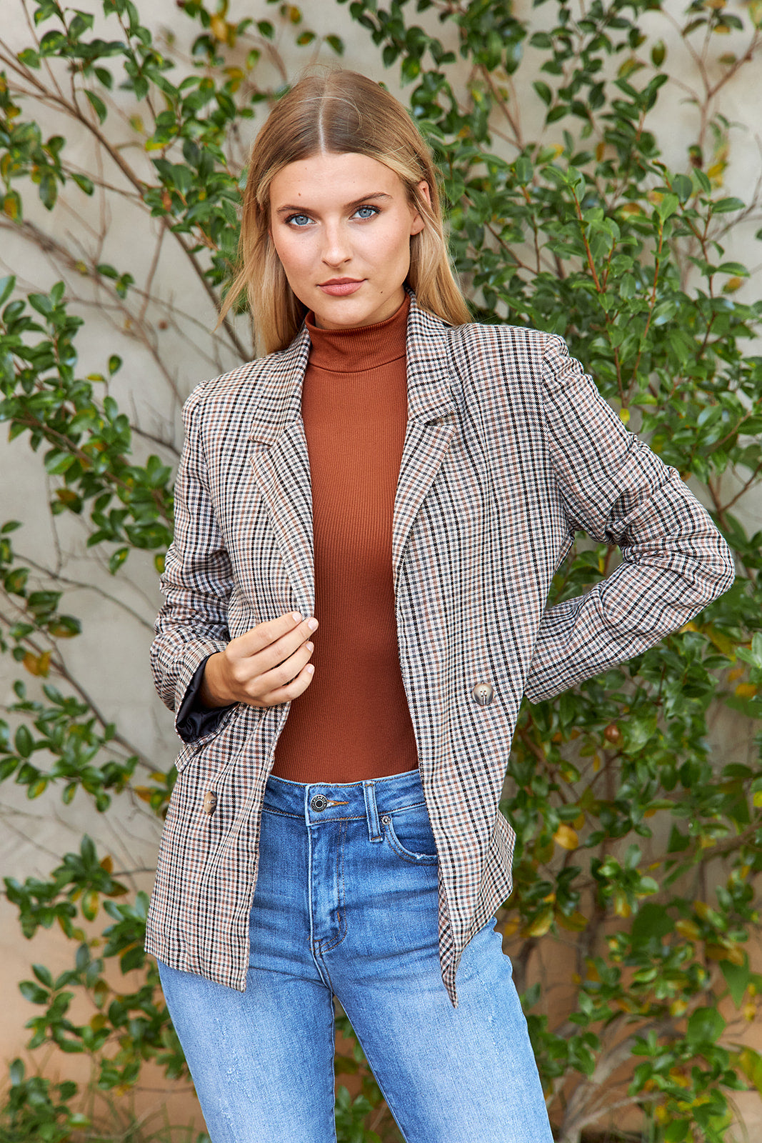 Kendy Plaid Blazer - fab'rik