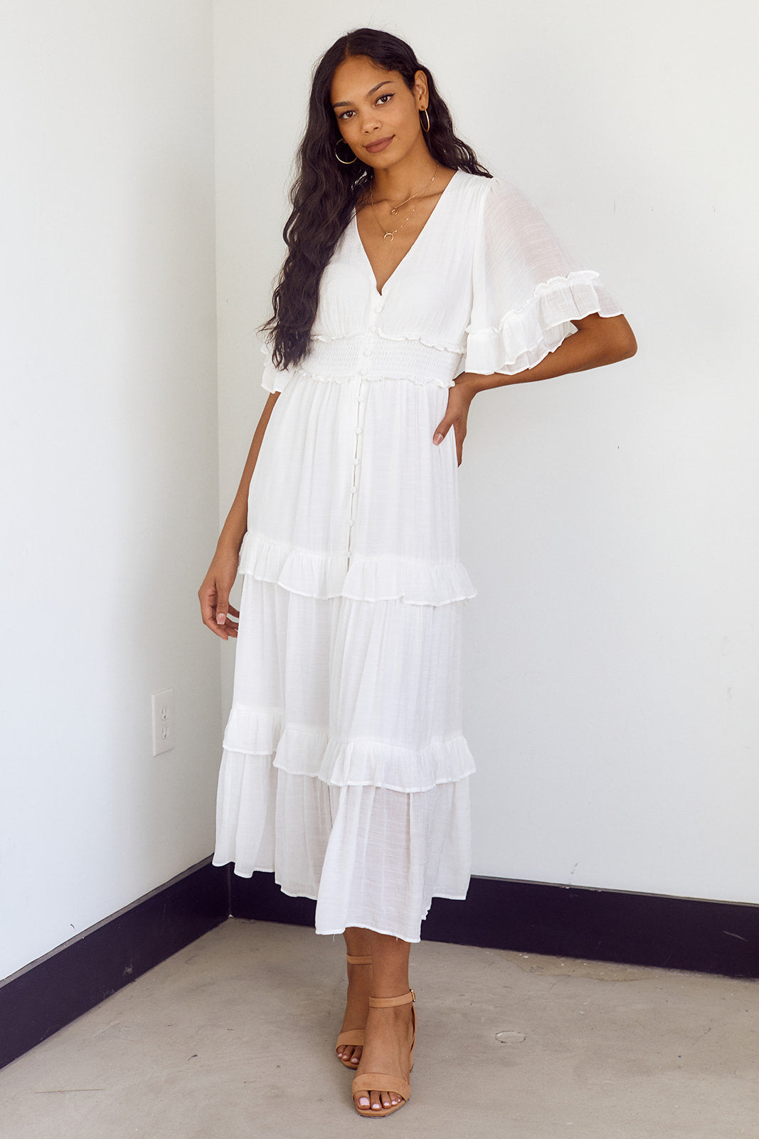 SALE - Millie Button Down Maxi Dress - fab'rik