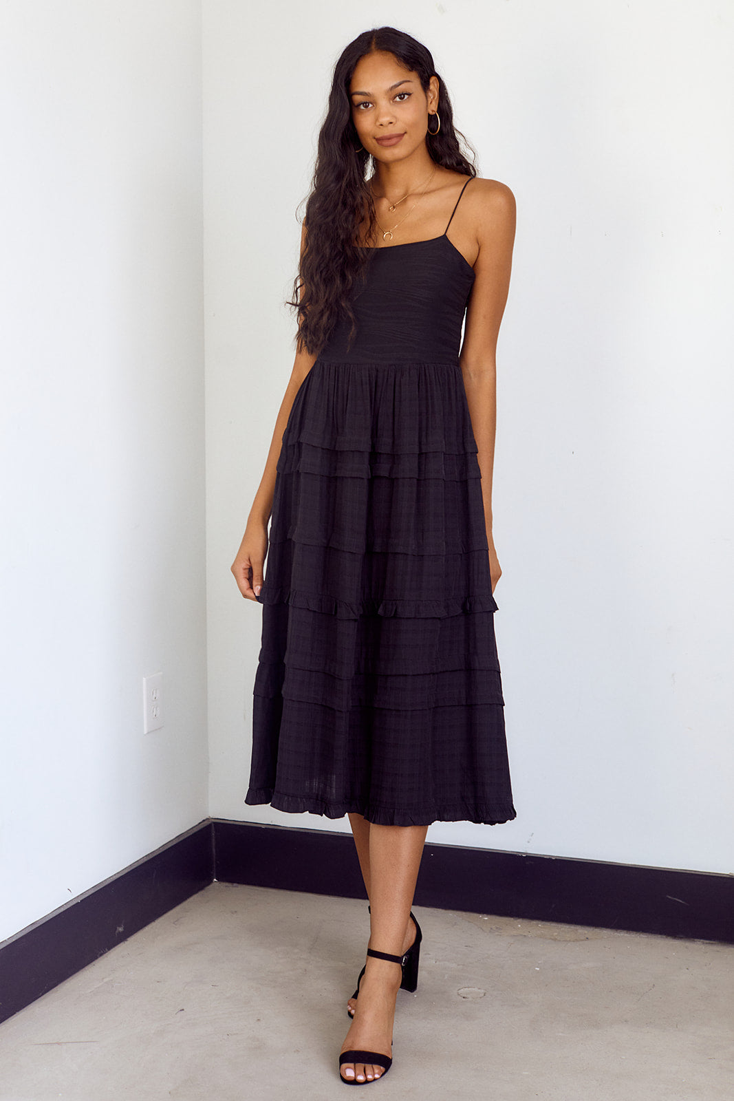 SALE - Benni Ruffle Detail Tiered Dress - fab'rik