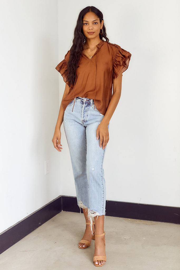 SALE - Halloway Ruffled Detail Blouse - fab'rik