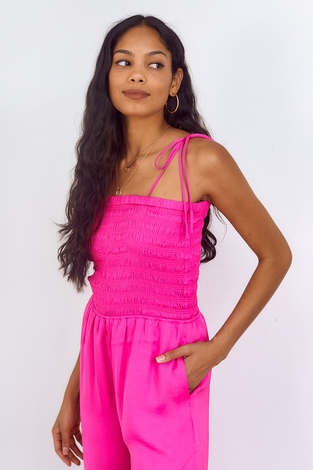 SALE - Camille Smocked Jumpsuit - fab'rik