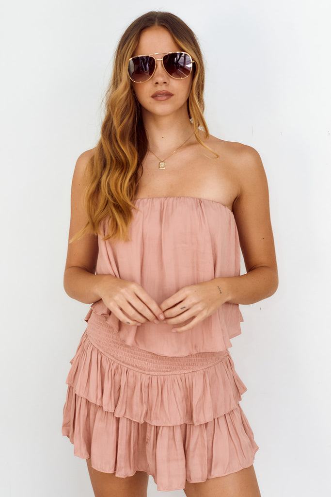 SALE - Rayden Sleeveless Ruffled Romper - fab'rik