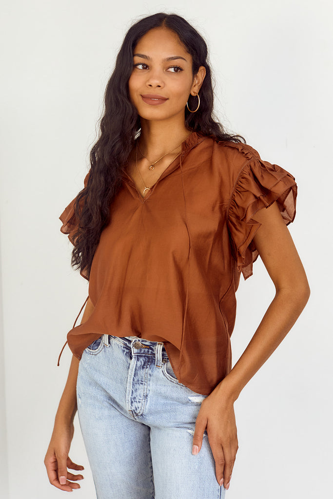 SALE - Halloway Ruffled Detail Blouse - fab'rik