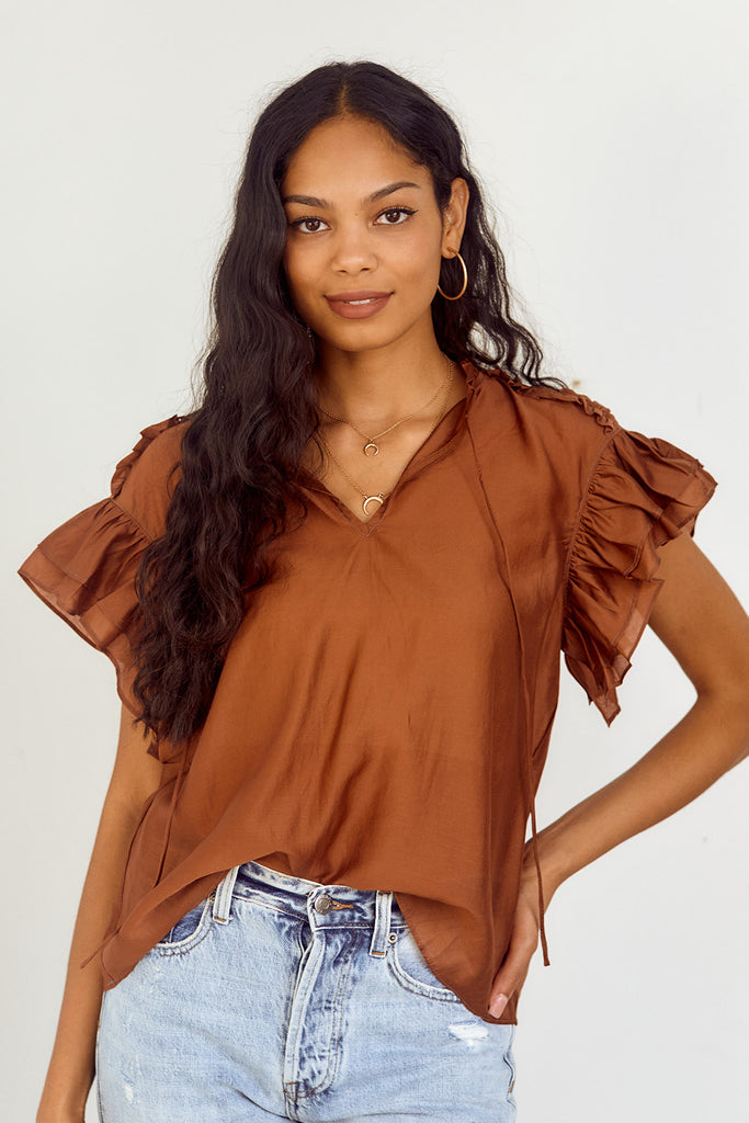 SALE - Halloway Ruffled Detail Blouse - fab'rik